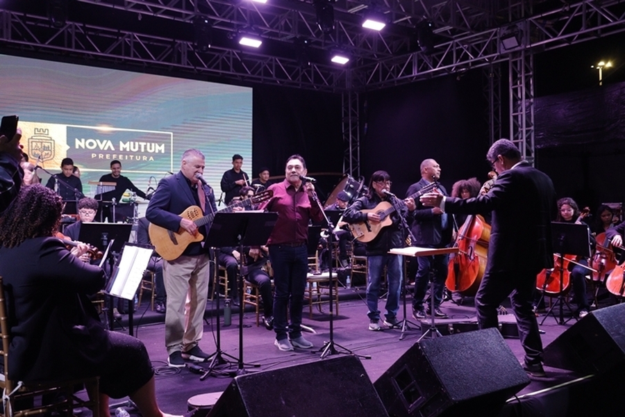Em noite histórica, Orquestra Jovem encanta Nova Mutum nos 37 anos do município