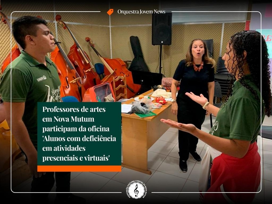 Professores da orquestra são capacitados para atuar com alunos com deficiência