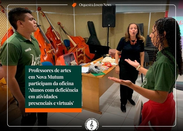 Professores da orquestra são capacitados para atuar com alunos com deficiência