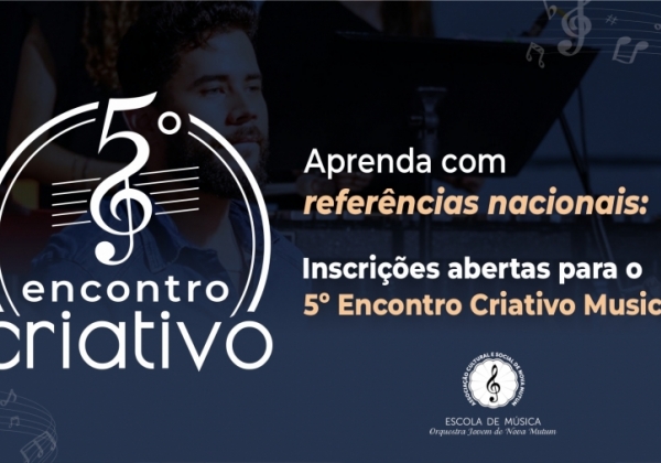 5º Encontro Criativo promete transformar Nova Mutum em um grande palco de música, aprendizado e conexão entre artistas e admiradores da música