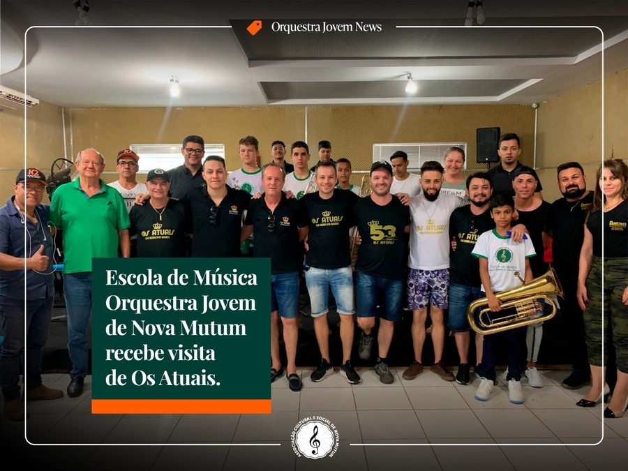 Grupo sulista ‘Os Atuais’ visita músicos e professores da Escola de Música Orquestra Jovem